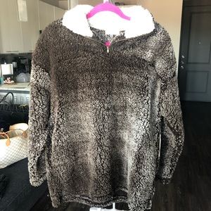 NWT Altar’d State Brown 1/4 zip pullover